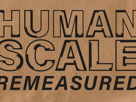 Keyvisual der Ausstellung HUMAN SCALE REMEASURED | © © Aedes Architekturforum